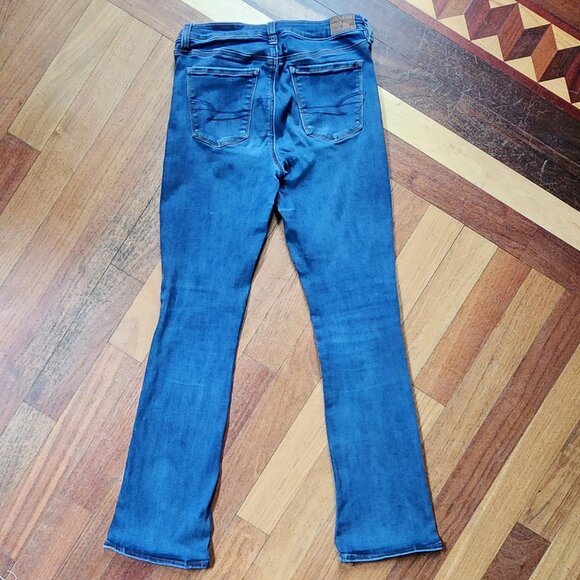 American Eagle Outfitters Medium Wash Hi-Rise Skinny Kick Jeans Size 8 - Picture 13 of 16